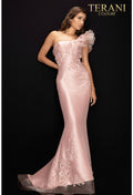 Terani Couture 2011E2094 Long One Shoulder Evening Gown