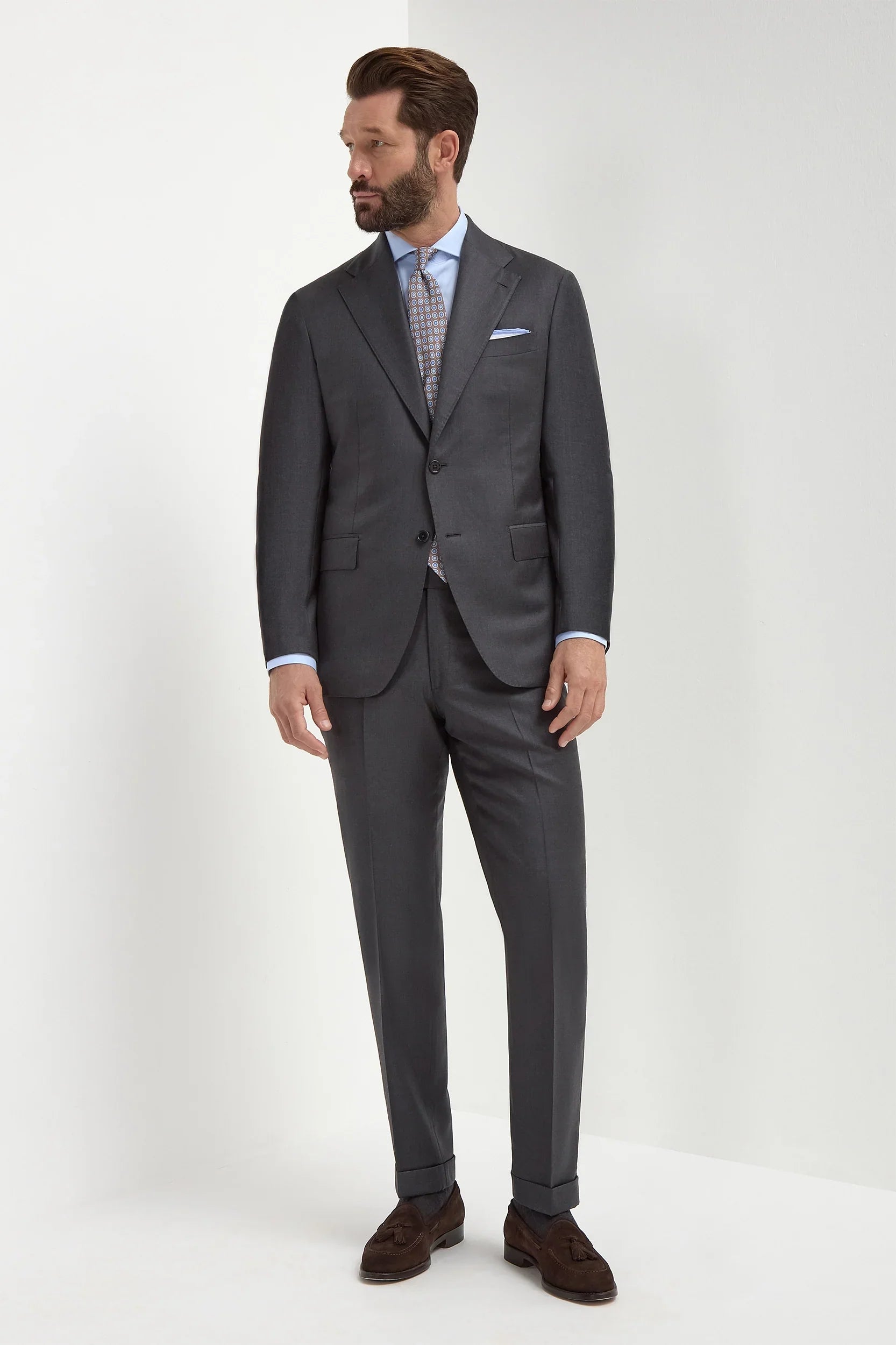 Grey full canvas suit - Made in Italy