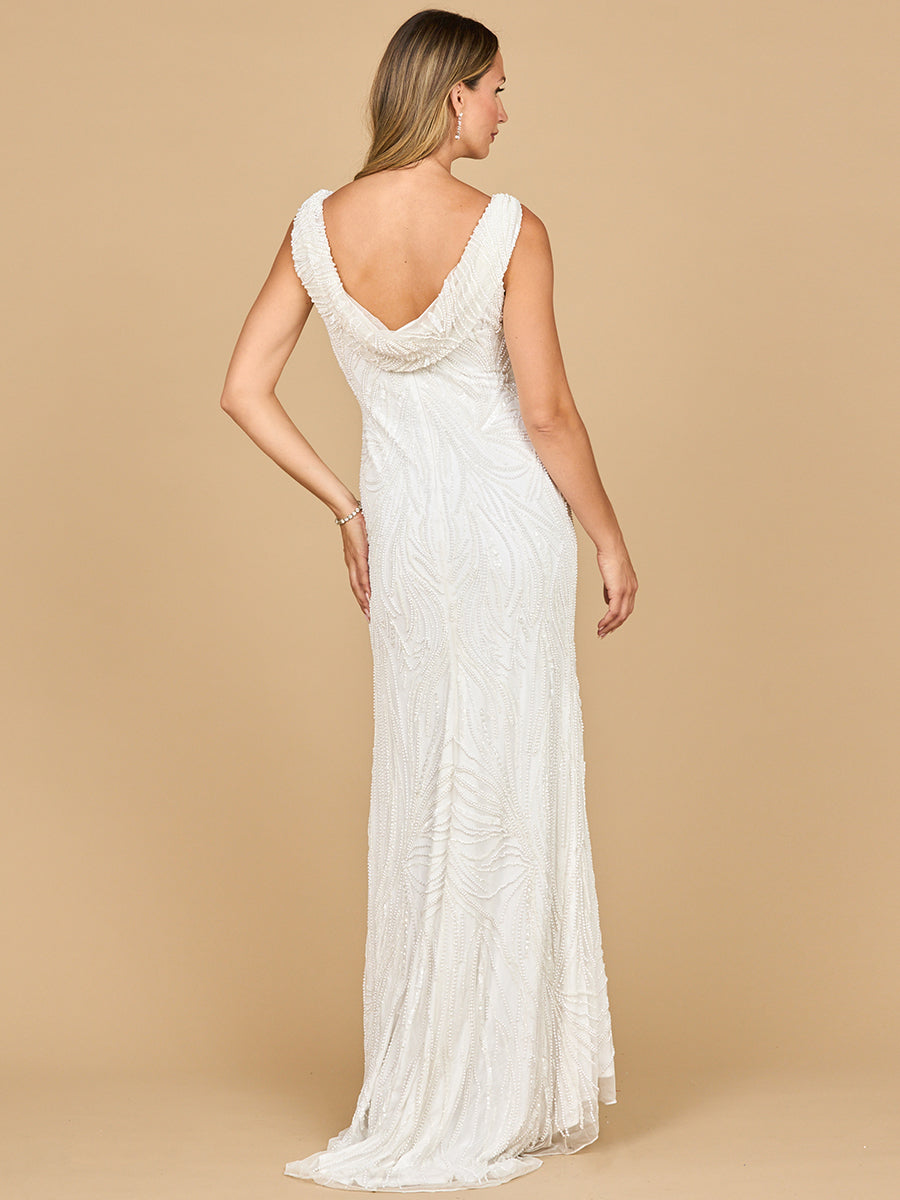 Lara Dresses 51200 Beaded Long Formal Fitted Wedding Dress