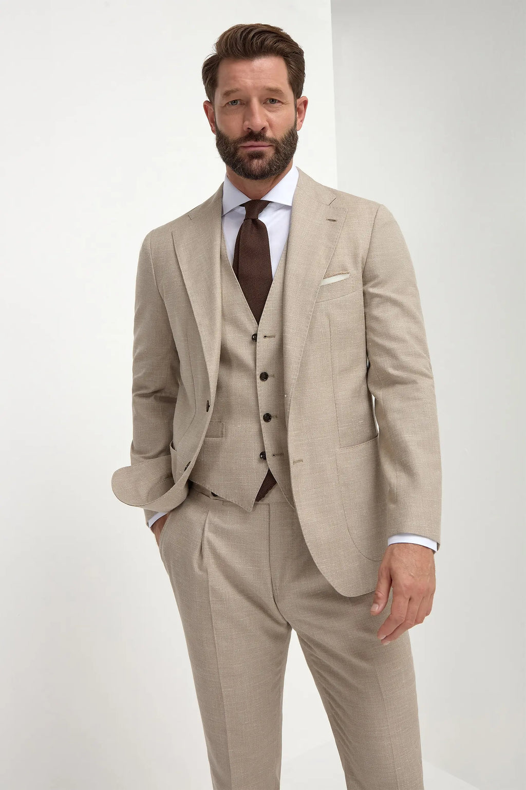 Beige Suit - Made in Italy