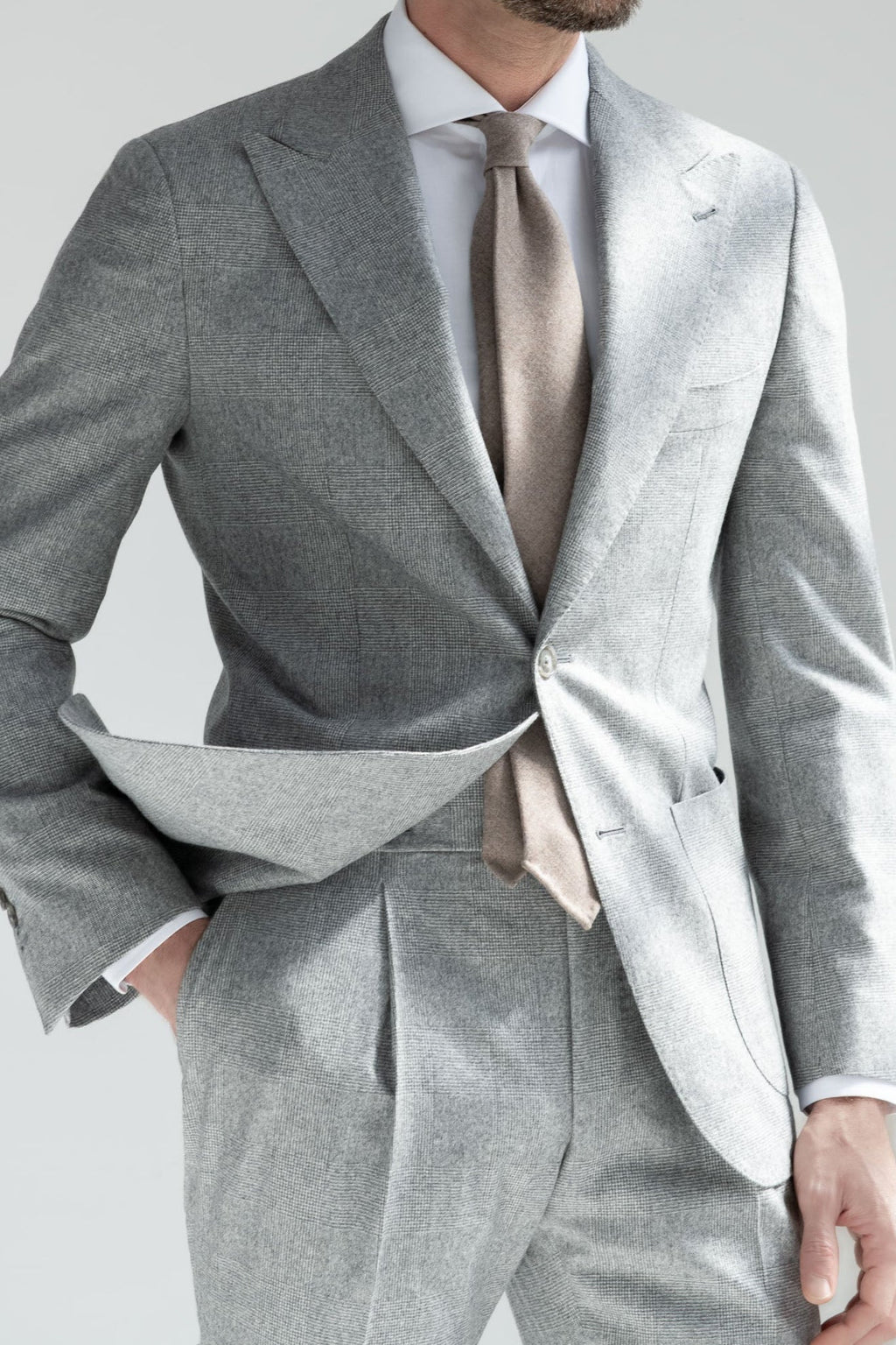 Grey Prince of Wales suit "Soragna Capsule Collection" - Made in Italy