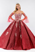Long Ball Gown Strapless Quinceanera Dress