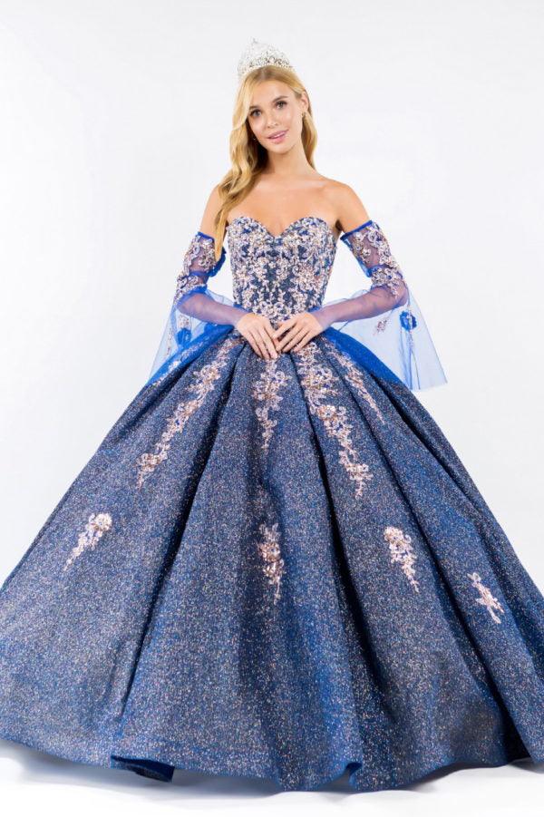 Long Ball Gown Strapless Quinceanera Dress