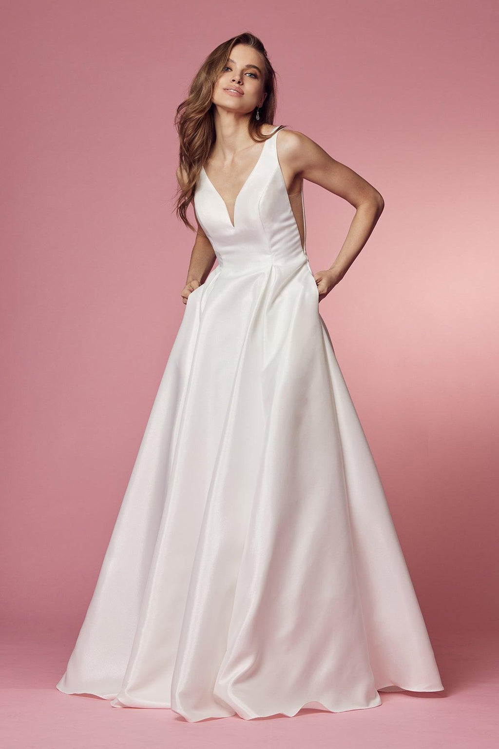 Long Formal Sleeveless Wedding Dress