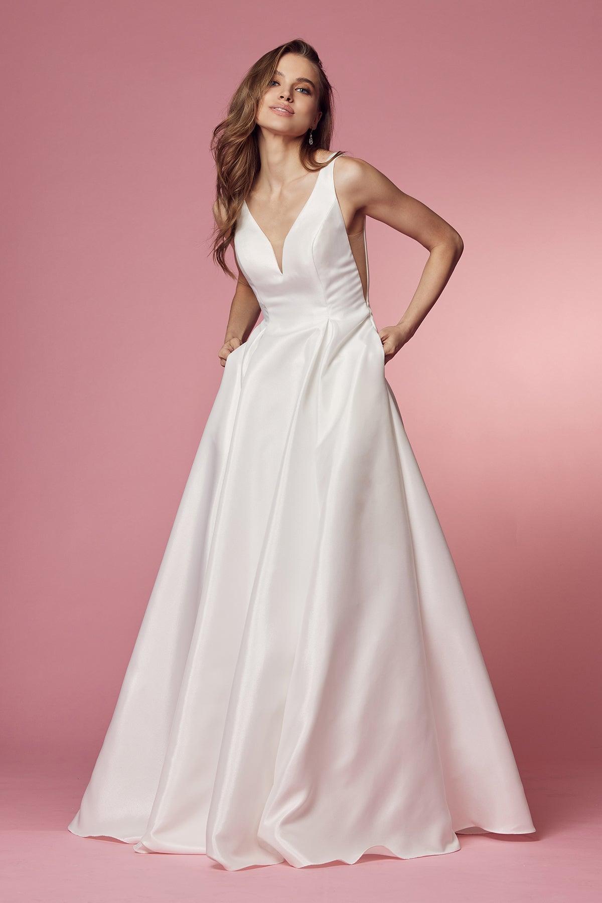 Long Formal Sleeveless Wedding Dress
