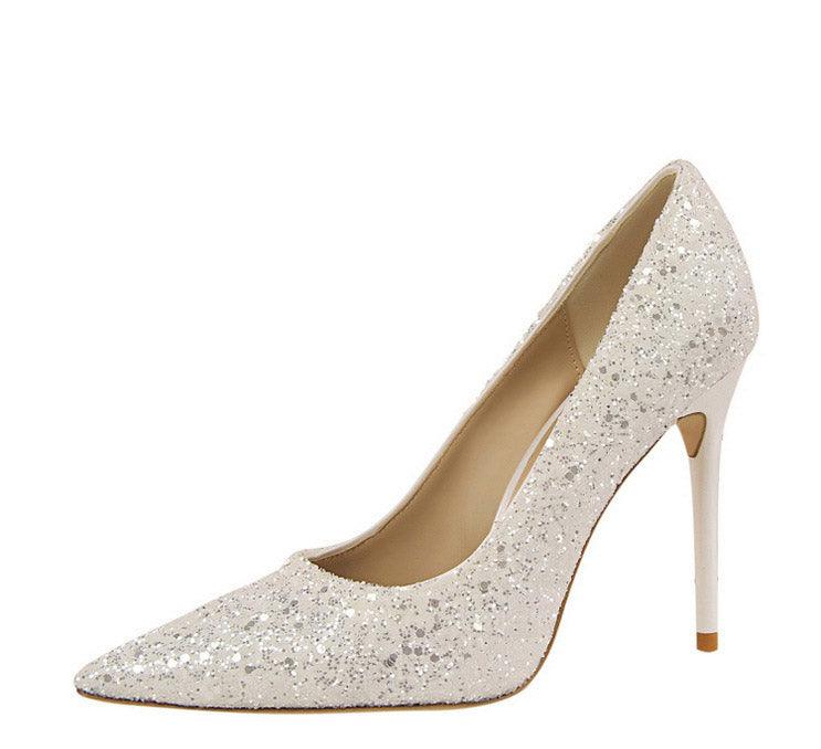 Wedding High Heels Poited Toe Bridal Shoes